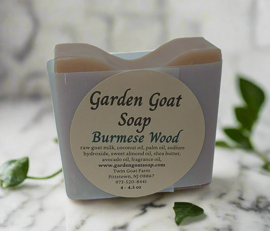 Burmese Wood Scent Goats Milk Soap Bar, Handmade Soap Bar