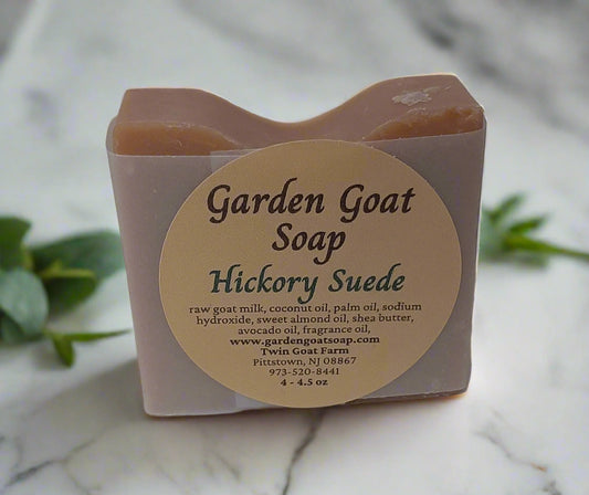 Hickory Suede Scent Goats Milk Soap Bar, Handmade Soap Bar