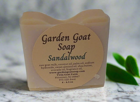 Sandalwood Scent Goats Milk Soap Bar, Handmade Soap Bar
