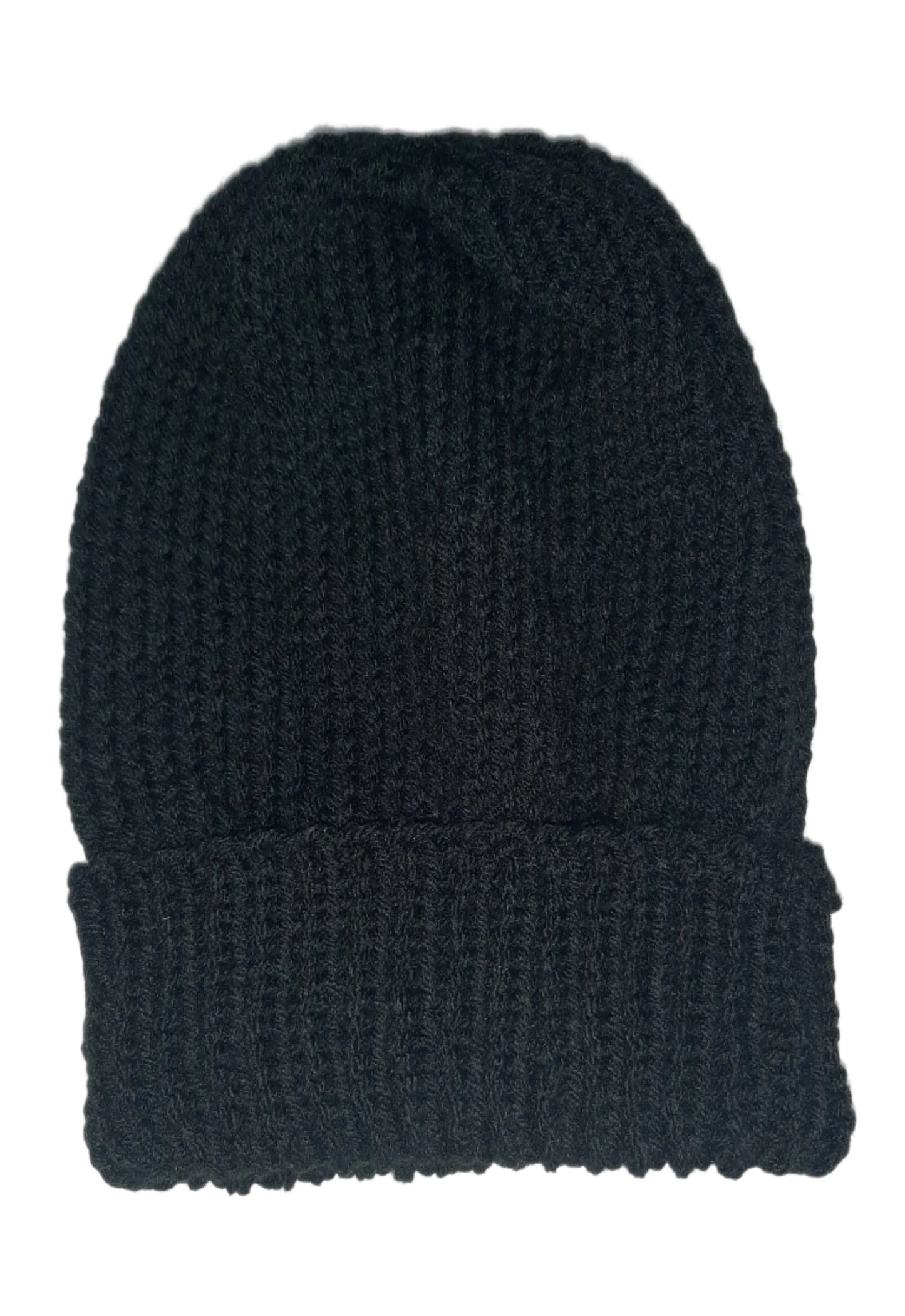 Handmade Knitted Slouchy Hat, Black Slouchy Hat