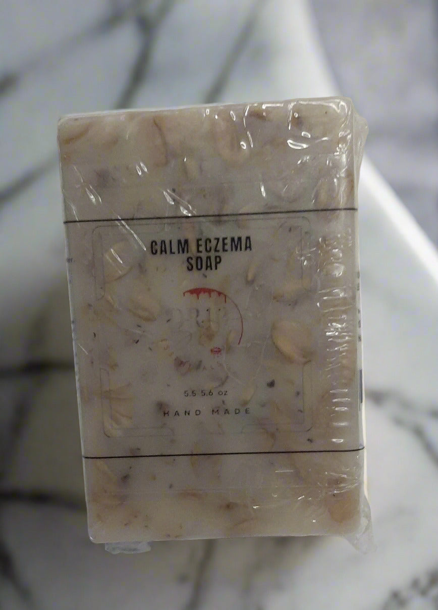 Calm Soap (Colloidal Oatmeal, Honey, Chamomile & Shea) Eczema, Handmade Soap Bar