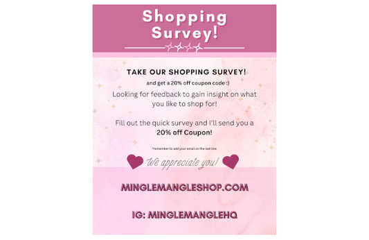 Fill Survey for a 20% Off Discount Code. See the form link below!