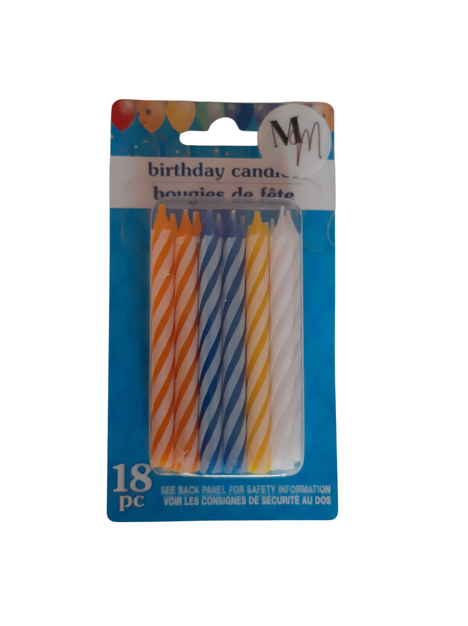 Birthday Candles, Multicolored Spiral Candles, (18) Count Birthday Cake Candles, Celebration Candles