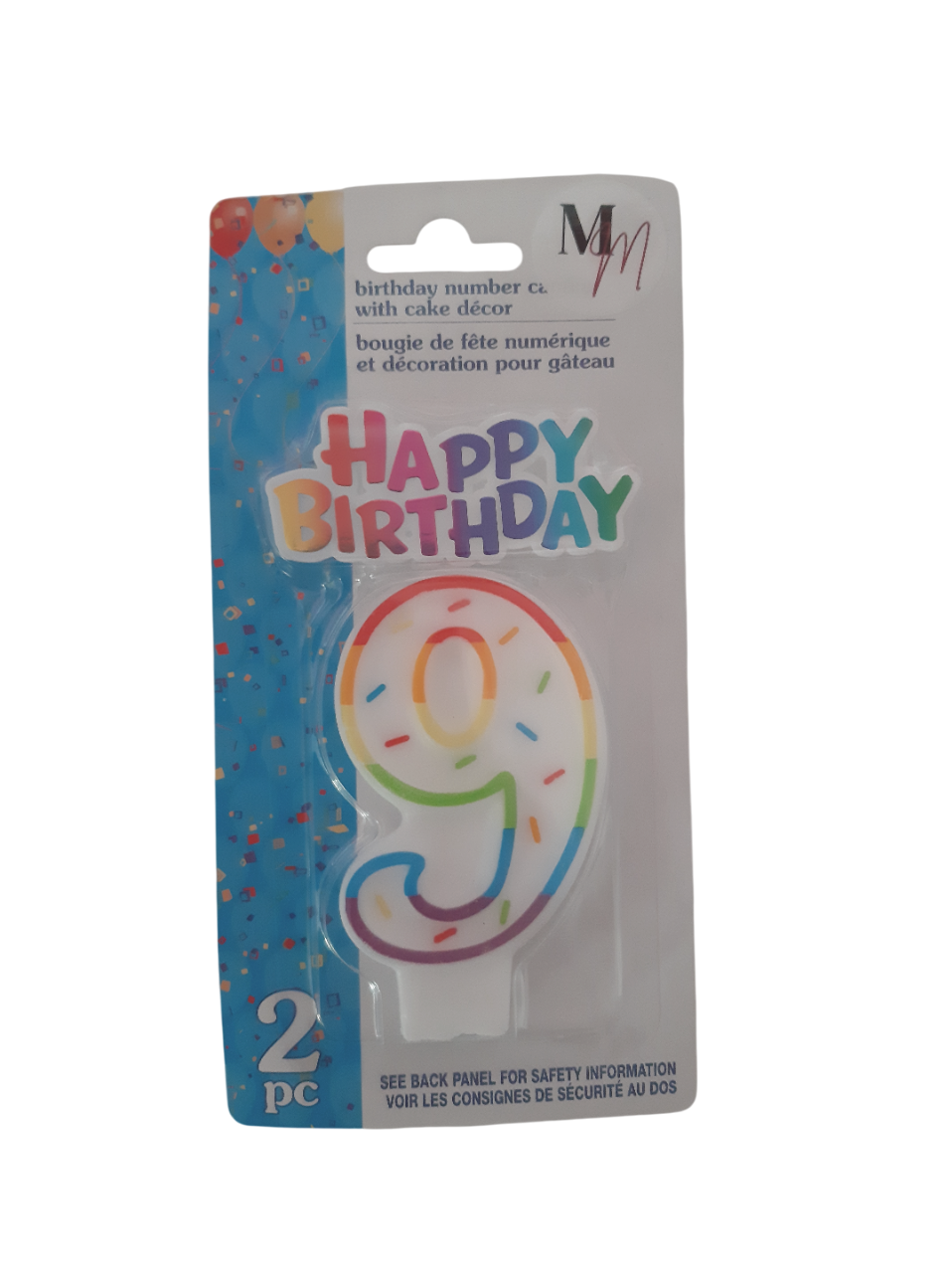 Number Birthday Candles,  Single Number Candle 2.5 inches x 2 inches Birthday Cake Candle, Celebration Candle, Multiple Number Options