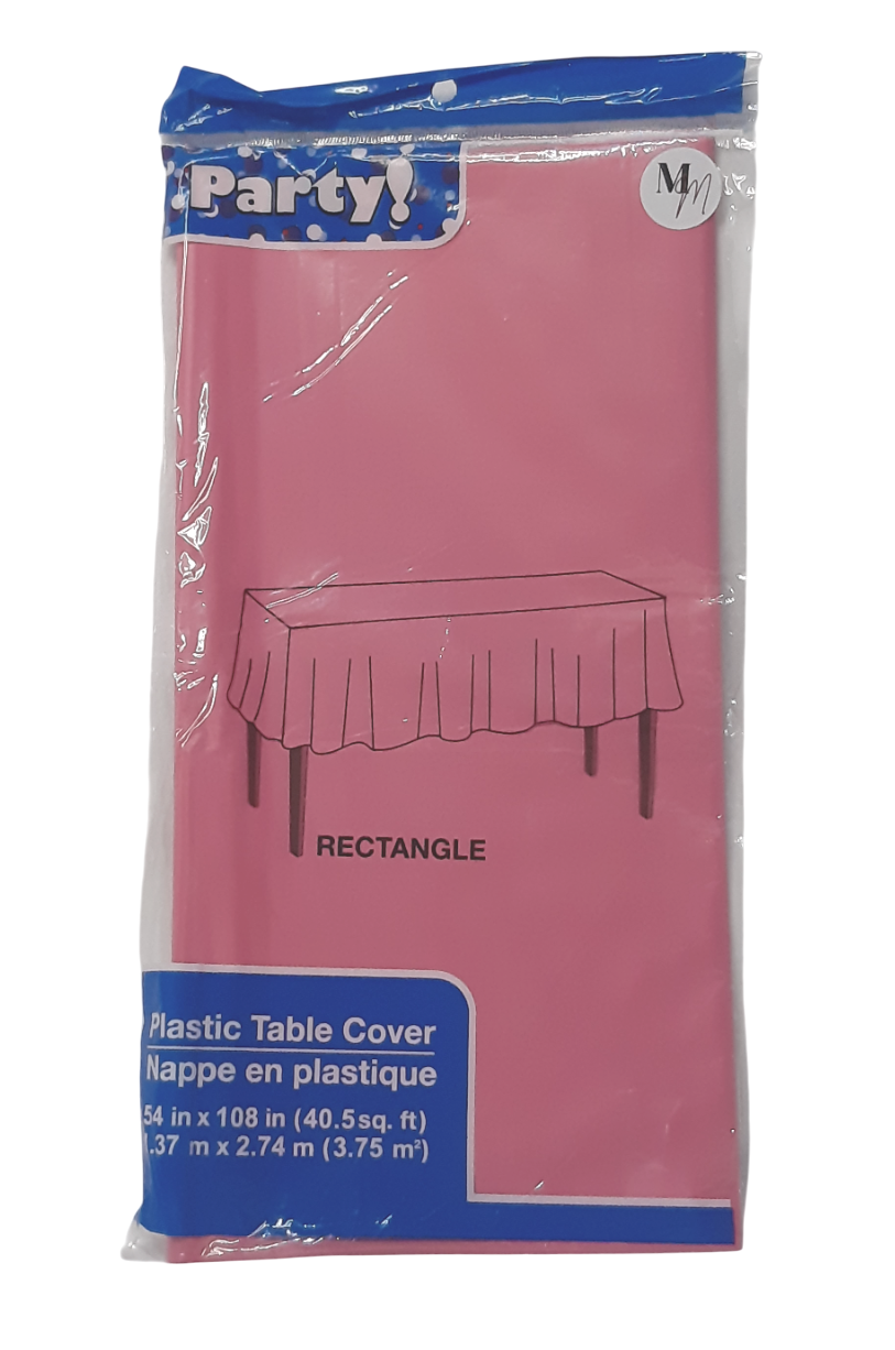 Plastic Tablecloth 54 x 108 Inch, Disposable Table Cloth, Rectangle Party Table Covers, Multiple Color Options