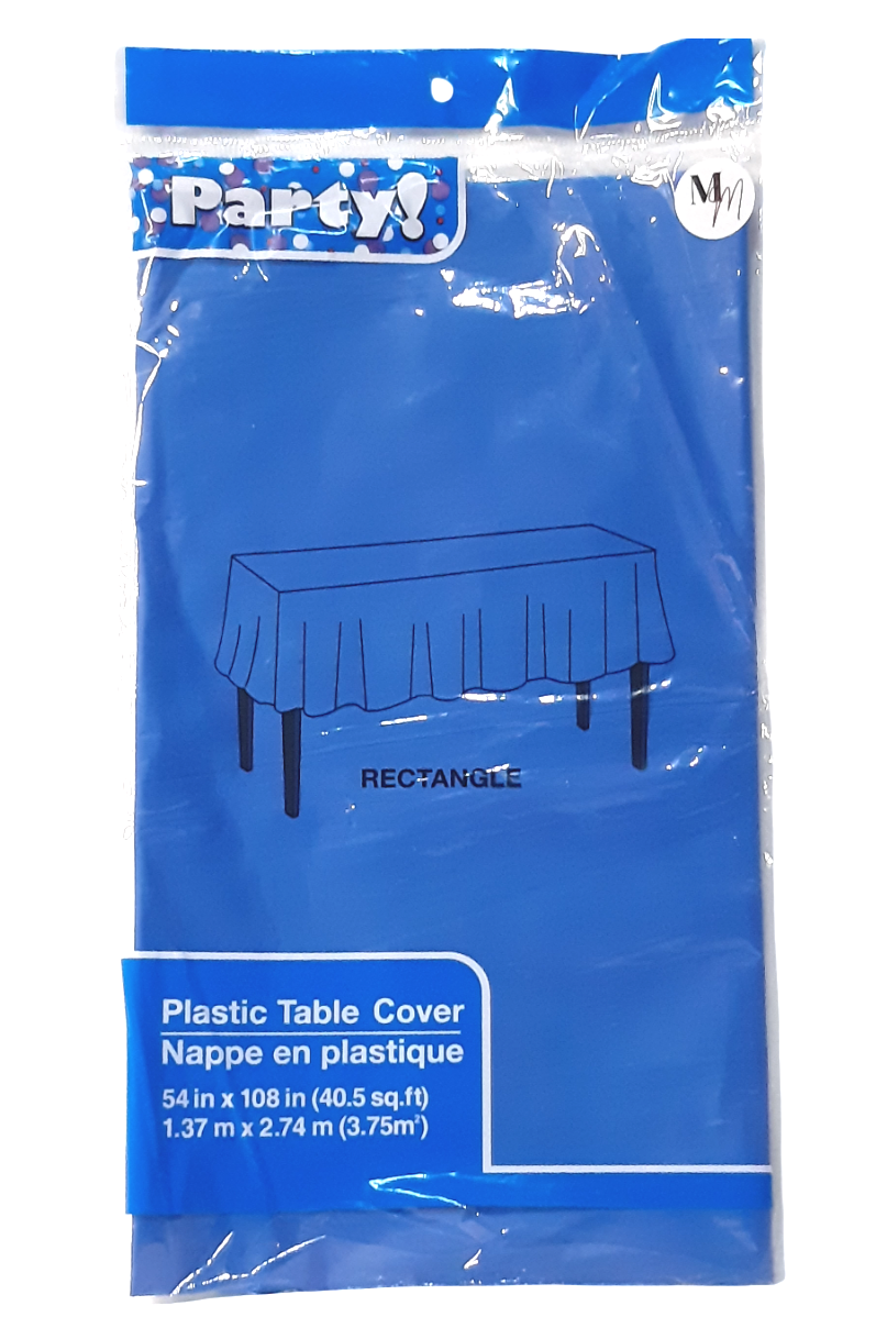 Plastic Tablecloth 54 x 108 Inch, Disposable Table Cloth, Rectangle Party Table Covers, Multiple Color Options