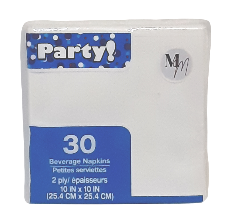 Party Napkins, Small Napkins, Birthday Napkins, Table Napkins, 10 Inches x 10 inches Square, Multiple Color Options