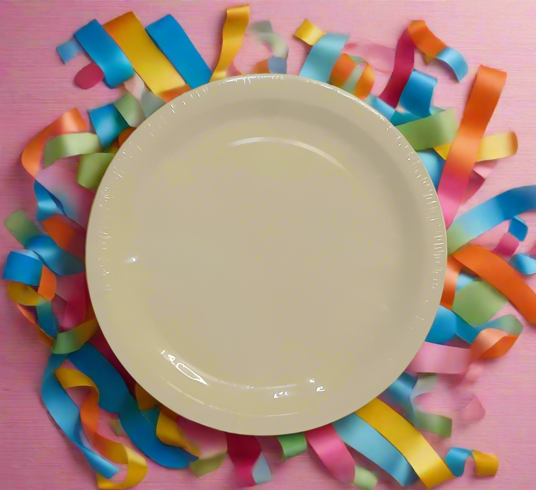 Party Paper Plates, 7 Inch Round, Pack of 30 Disposable Party Plates, Cake Plates, Birthday Party Supplies, Many Colors Available