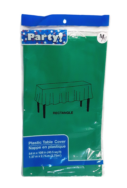 Plastic Tablecloth 54 x 108 Inch, Disposable Table Cloth, Rectangle Party Table Covers, Multiple Color Options