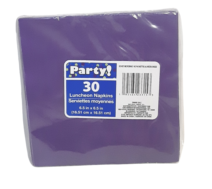 Party Napkins, Large Napkins, Birthday Napkins, Table Napkins, 13 Inches x 13 inches Square, Multiple Color Options