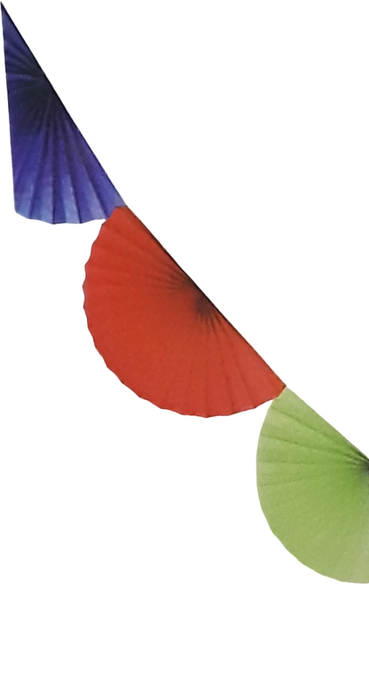 Tissue Fans Wall Decoration, Colorful Tissue Hanging, Blue,Red,Green Decoration for Birthday or Party