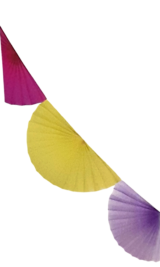 Tissue Fans Wall Decoration, Colorful Tissue Hanging, Pink,Yellow,Purple Decoration for Birthday or Party