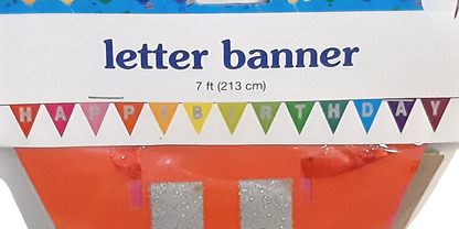 Happy Birthday Banner Bunting,Silver Letters Birthday Garland, Happy Birthday Wall Decoration, Colorful Happy Birthday Garland