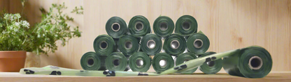 Green Poop Bags, 240 count ( 16 Rolls of 15 bags each )