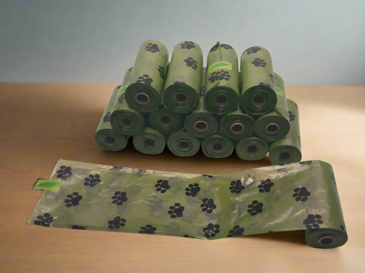 Green Poop Bags, 240 count ( 16 Rolls of 15 bags each )