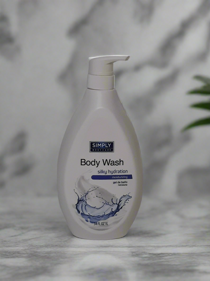 Simply Body Care Natural Body Wash for Men & Women, Liquid Bath Soap, Daily Use, Large Bottle 34oz