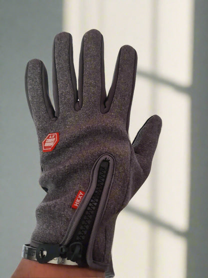 DOVE GREY Cycling Gloves, Touchscreen, Outdoor Driving, Motorcycle, Thermal Non-Slip Gloves