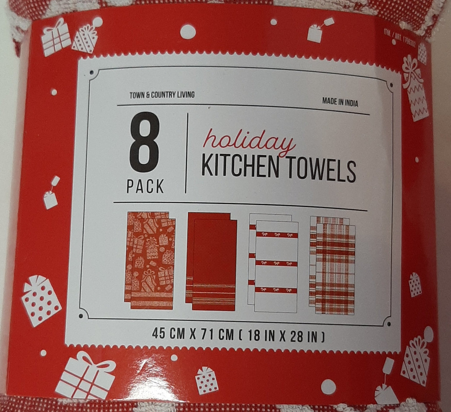 Holiday Kitchen Towel Set – Red & White (8-Piece Premium Collection)