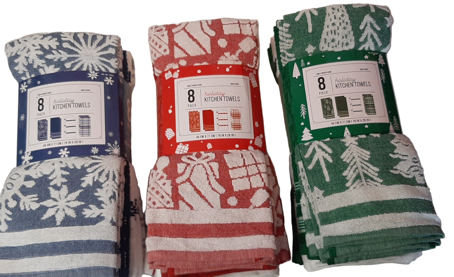 Holiday Kitchen Towel Set – Red & White (8-Piece Premium Collection)