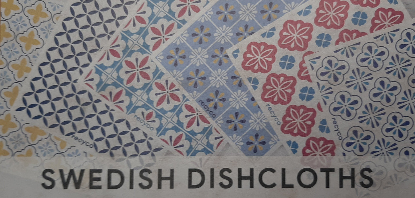 Swedish Dishcloths, Cellulose Cotton Reusable, Washable Dish Cloths with Morocco Art Vibes