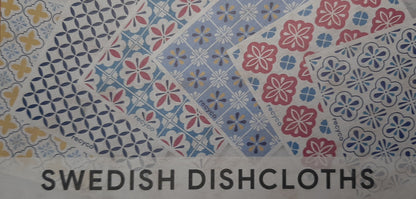 Swedish Dishcloths, Cellulose Cotton Reusable, Washable Dish Cloths with Morocco Art Vibes