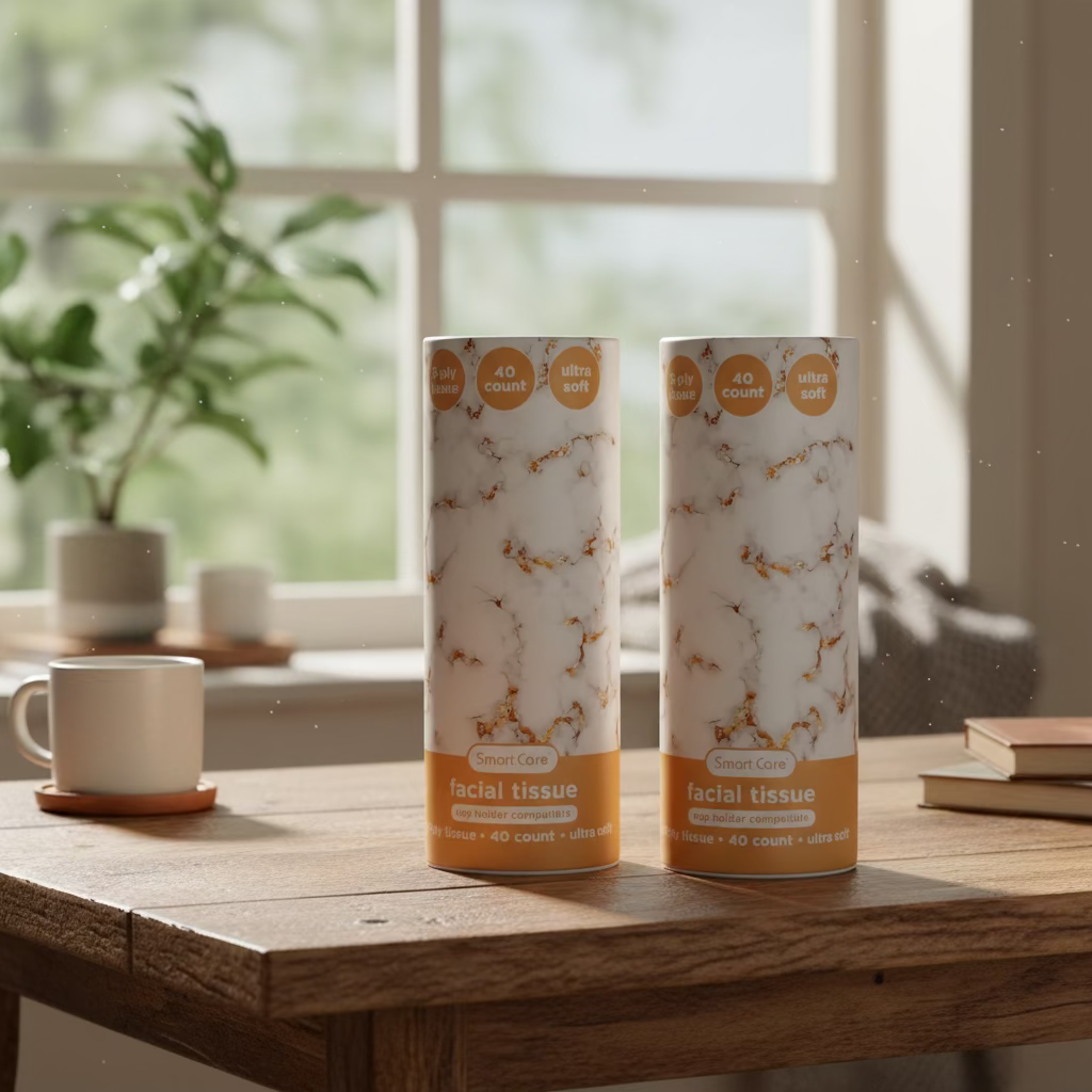 Smart Care 3-Ply Ultra-Soft Facial Tissue - Tan and Marble