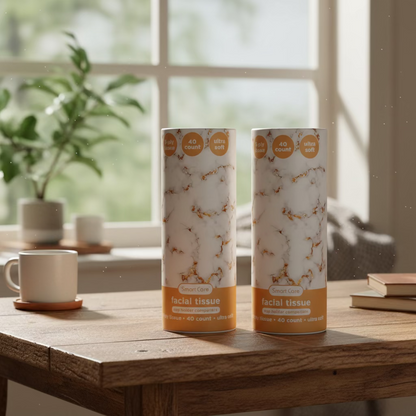 Smart Care 3-Ply Ultra-Soft Facial Tissue - Tan and Marble