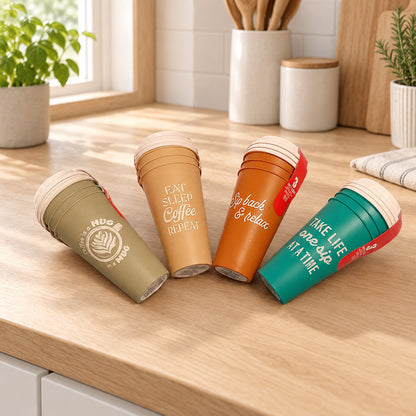 Reusable Cups with Lids, 16 oz. - Sip Back and Relax