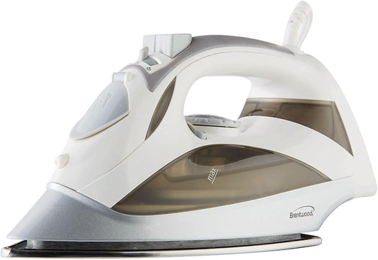 BRENTWOOD WHITE NONSTICK STEAM IRON
