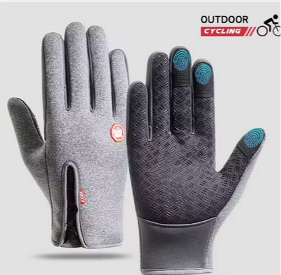 DOVE GREY Cycling Gloves, Touchscreen, Outdoor Driving, Motorcycle, Thermal Non-Slip Gloves