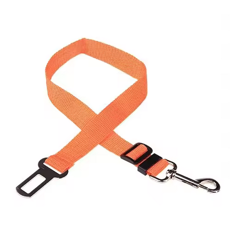ORANGE Adjustable Dog Seat Belt, Car Seat Belt for Dog, Harness Lead Clip, Safety Belt Dog Clip