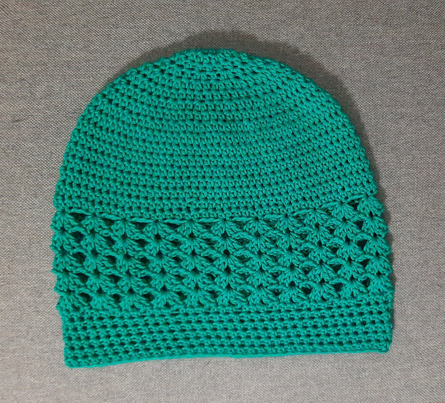 Handmade Crochet Summer Cotton Hat Dark Aqua