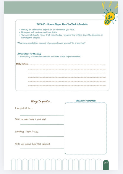 My Journey - Self motivation guide - A 365 day self motivational guided journal
