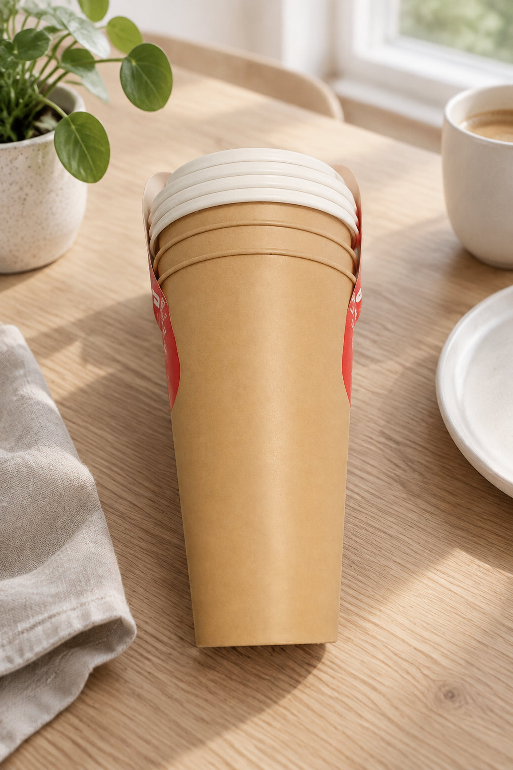 Reusable Cups with Lids, 16 oz. - Eat, Sleep, Coffee, Repeat set of 3