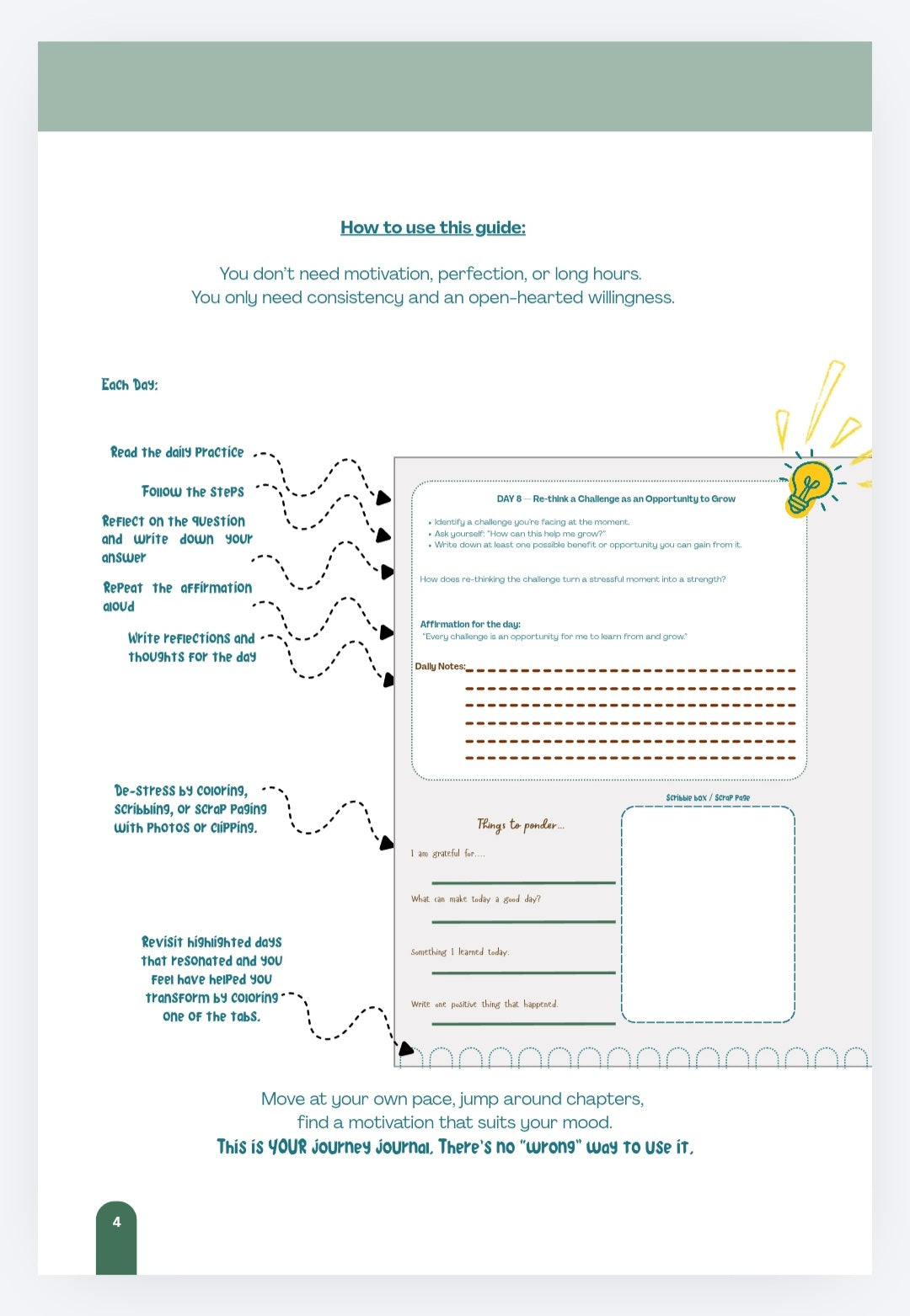 My Journey - Self motivation guide - A 365 day self motivational guided journal