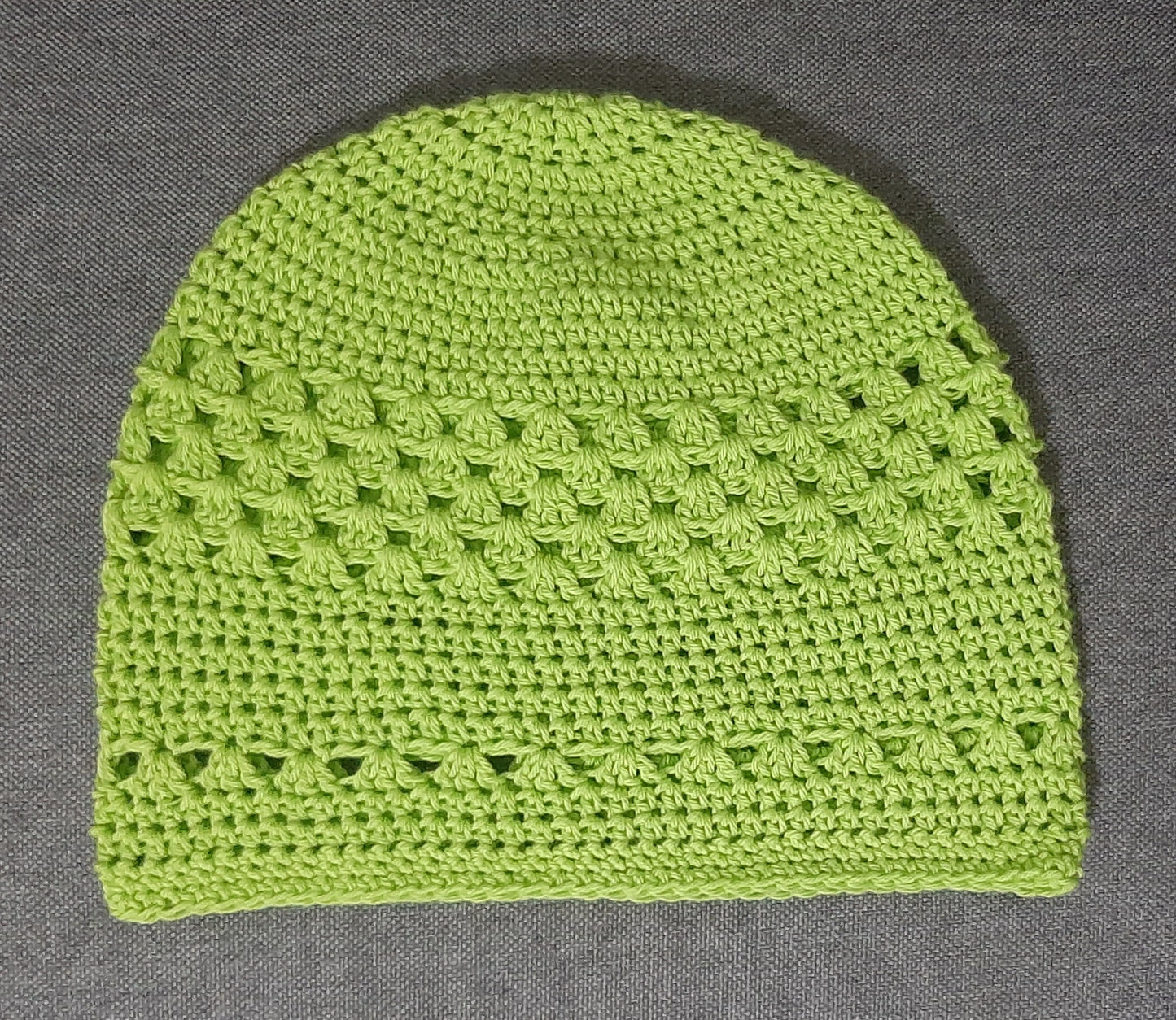 Handmade Crochet Summer Cotton Hat Lime Green