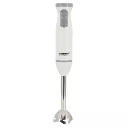 Better Chef 2-Speed 150-Watt Immersion Hand Blender, White and Grey